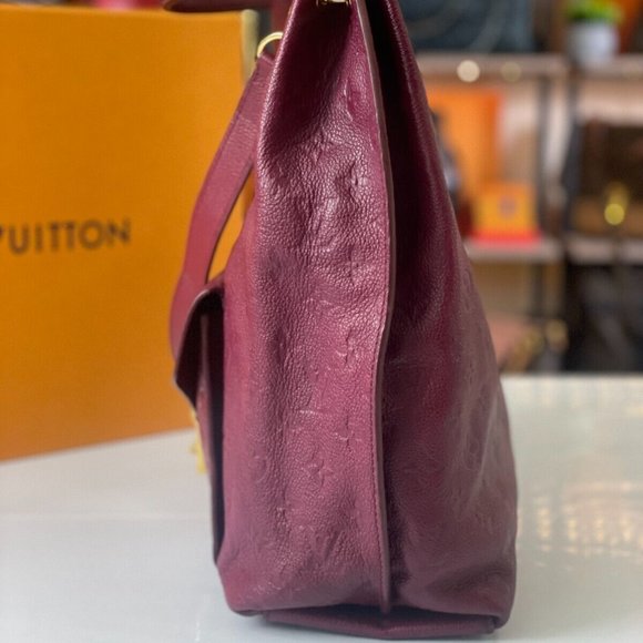 LOUIS VUITTON Metis Hobo Monogram Empreinte Leather Tote Dark Burgundy Authentic - Picture 13 of 16